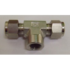 FEMALE BRANCH TEE SUS316 3/8"(OD) x 3/8"(OD) x 1/4"(F)NPT